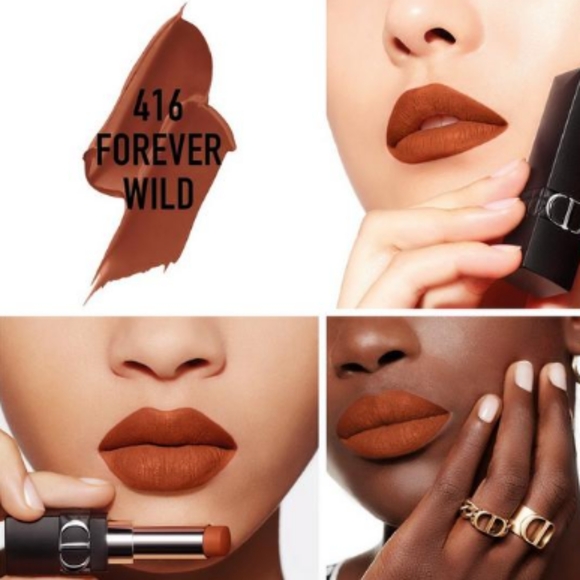 NEW Rouge Dior Forever Transfer-Proof Lipstick - 416 Forever Wild - Picture 3 of 3